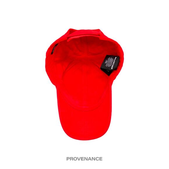 🔴 Balenciaga BB Logo Mode Embroidered Cap Hat - Red - Picture 8 of 11